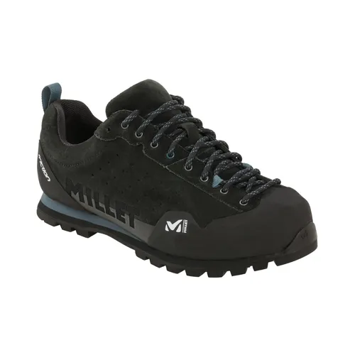 Millet Wanderschuhe Friction – Dunkelgrau, Herren, Größe 44 2/3 - Robuste Zustiegsschuhe von MILLET für alpines Gelände. Der FRICTION bietet optimalen Halt und Komfort dank Lederoberfläche und präziser Schnürung. Ideal für anspruchsvolle Wanderungen.