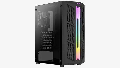 AeroCool PC Gehäuse Prime v2 Mid-Tower Schwarz - Stylisches Mid-Tower Gehäuse mit optimaler Luftzirkulation und Platz für leistungsstarke Hardware. Ideal für Gamer und PC-Enthusiasten.