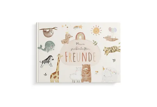 MeinBaby123® Tagebuch Freundebuch für Kinder, Freundschaftsalbum, Freundealbum Kindergarten und Schule, Freundschaftsbuch Hardcover