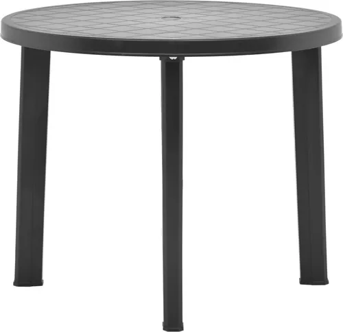 The Living Store Gartentisch Anthrazit 89 cm Kunststoff