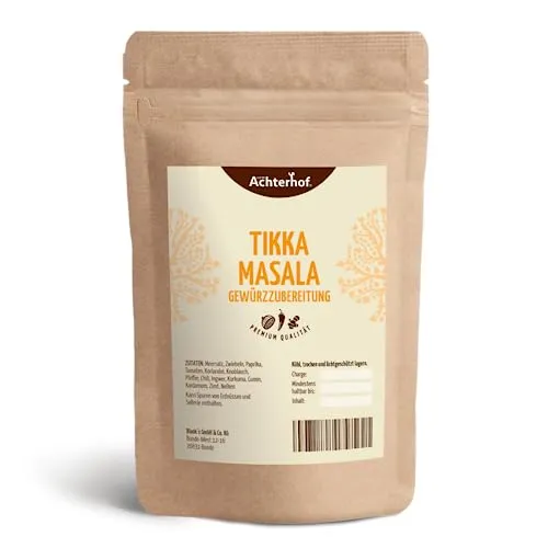 Tikka Masala Gewürzzubereitung 100g | für traditionelle indische Gerichte | aus ayurvedischen Gewürzen | mit Cumin und Korriander |vom Achterhof