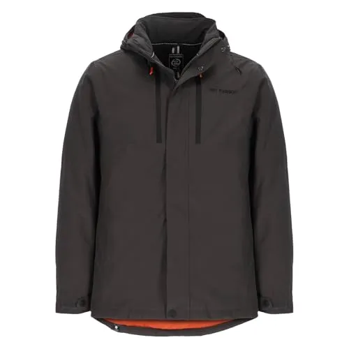 Dry Fashion Herren Funktionsjacke Grönland gefüttert - Winterparka wind- und wasserdicht in Anthrazit Größe 3XL