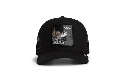 GOORIN Bros. Outlaw Trucker Cap – Klassische schwarze Cap mit Schlangenmotiv - Stylische Trucker Cap von GOORIN Bros. mit einem einzigartigen Schlangenmotiv. Hergestellt aus einer hochwertigen Mischung aus Polyester und Baumwolle, sorgt sie für optimalen Tragekomfort. Ideal für jeden Anlass!