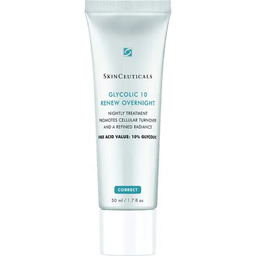 SkinCeuticals Glycolic 10 Renew Overnight - Medizinische Körperpflege mit Glykolsäure für eine verbesserte Hautausstrahlung über Nacht und einen strahlenden Teint am Morgen.