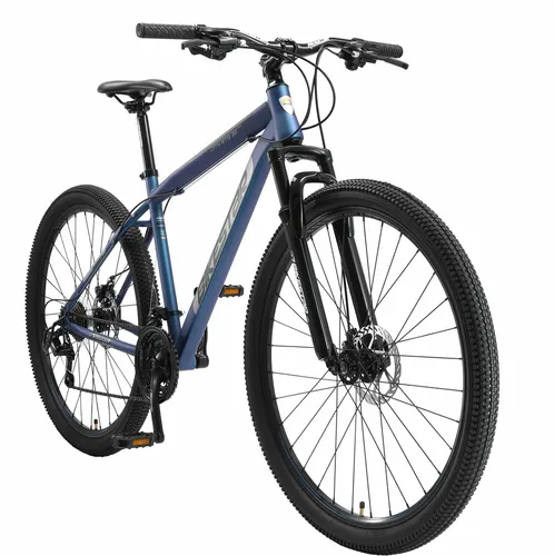 Mountainbike 21 Gang Shimano Kettenschaltung - Blau 29 Zoll - Fahrrad mit stabiler Stahlrahmen für Alltag und Natur. Die 21-Gang Shimano Kettenschaltung sorgt für effizientes Fahren, während die Scheibenbremsen maximale Kontrolle bieten.
