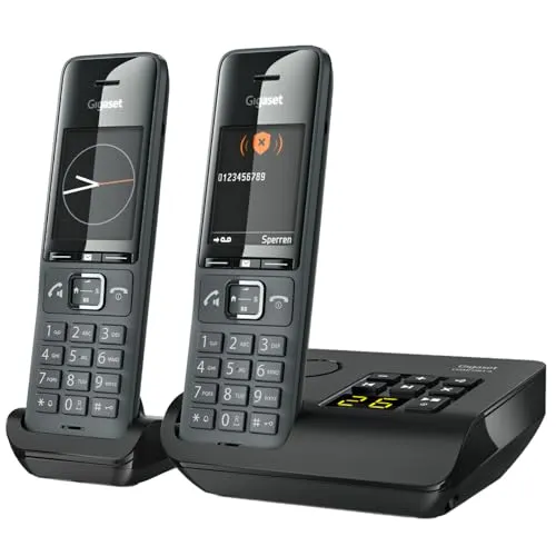 Gigaset Comfort 520A Duo - Strahlungsreduziertes Festnetztelefon - Festnetztelefone mit 2 Mobilteilen, strahlungsreduziert und ideal für komfortables Telefonieren zu Hause. Hörgerätekompatibel und mit Freisprecheinrichtung.