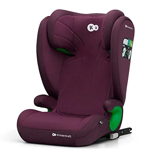 Kinderkraft JUNIOR FIX2 I-SIZE Kindersitz - Kindersitz für 100-150 cm, sicher mit ISOFIX und speziellen Sicherheitssystemen, komfortabel mit einstellbarer Rückenlehne und Kopfstütze, ideal für Kinder von 3,5 bis 12 Jahren.