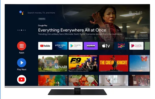 Telefunken QU65AN900M QLED-Fernseher - 65 Zoll (164 cm) 4K Ultra HD Smart TV mit Dolby Atmos und Android TV für ein atemberaubendes Seherlebnis. Triple-Tuner und zahlreiche Apps sorgen für grenzenlosen Entertainment-Spaß.