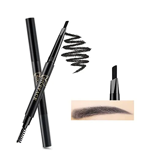 NICEFACE Augenbrauenstift Schwarz Double Ended Precision Waterproof Brow (Schwarz/Black# 1)