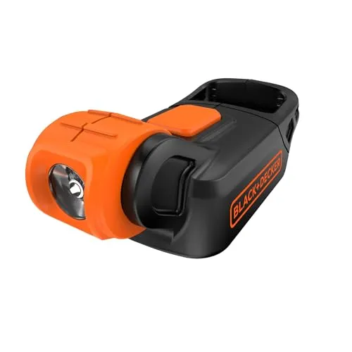 Black+Decker kompakte Lampe, drehbarer Lampenkopf ohne Akku und Ladegerät, 18 V, 90 Lumen, 7-stufig, BDCCF18N