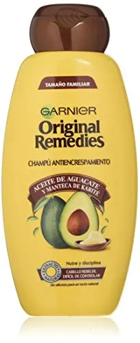 Garnier Original Remedies Aceite De Aguacate Y Manteca De Karité Champú Para Pelo Rebelde Y Encrespado 600 Ml