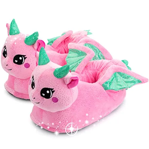 Corimori Süße Drachen Pantoffeln im Anime Kawaii-Look - Plüschhausschuhe im liebevollen Drachen-Design, die nicht nur bequem sind, sondern auch als dekoratives Highlight in jedem Raum fungieren.