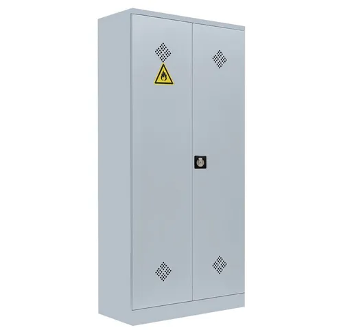 Steelboxx Mehrzweckschrank - Gefahrstoffschrank für sichere Aufbewahrung - Hochwertiger Stahl-Umweltschrank mit vier höhenverstellbaren Wannenfachböden für die sichere Lagerung von Chemikalien. Ideal für Labore und Handwerksbetriebe, GS-geprüft und komplett montiert.