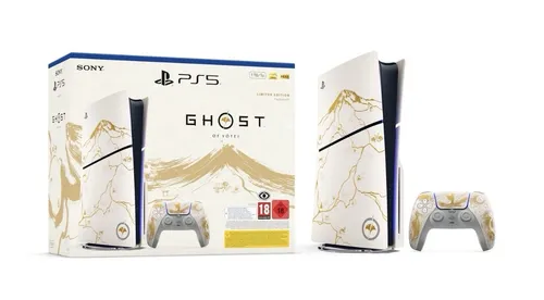 Sony PS5 Konsole SLIM Disc Ghost of Yotei Limited Ed.