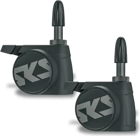 SKS GERMANY AIRSPY SV SET - Reifendruckkontrollsystem - Fahrradzubehör mit permanentem Druckmonitoring, staub- und wasserdicht, ideal für sicheres Fahren und einfache Montage auf SV-Ventilen.