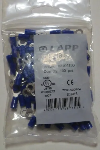 LAPP 63104180 -LRB5 Ringkabelschuh Querschnitt =2.50mm² Teilisoliert Blau 100St.