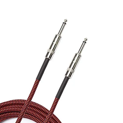 D'Addario Umflochtenes Instrumentenkabel - Rot, 3 m