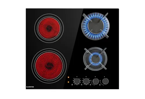 Klarstein 2-Flammiger Gaskocher mit Glaskeramik Kochfeld von Klarstein