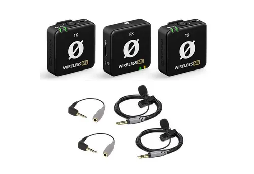 RØDE Wireless ME Dual - Kabelloses Mikrofon-System mit 2x Smartlav und 2x SC3 - Mikrofone für Videofilmer und Podcaster: Plug & Play, 100 m Reichweite, GainAssist Technologie für perfekten Audiopegel, ideal für Interviews und Streaming.