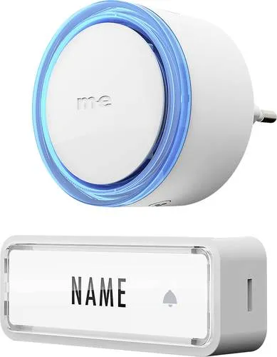 modern-electronics Türklingel BELL 271, Funk Set mit 150m Reichweite - Zubehör für Ihr Zuhause mit Sender und Empfänger, 8 Melodien und LED-Blinken für visuelle Signale, ideal bei Hörschwäche.