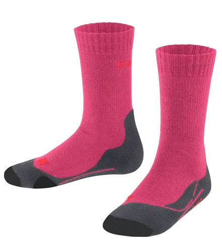 Falke Trekkingsocke TK2 (Merinowoll-Mix, mittelstarke Polsterung) rose Kinder - 1 Paar, Größe: 35-38