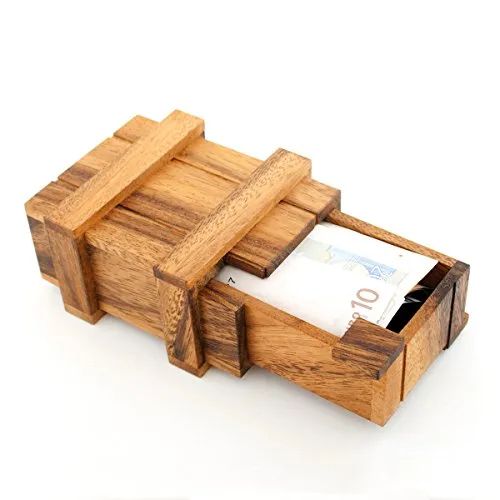 GOODS+GADGETS® Magische Geldgeschenkbox aus Holz