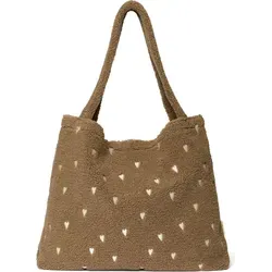 Studio Noos TEDDY HEARTS MOM-BAG braun creme | 58x42cm - Praktische Handtasche aus der Teddy Hearts Kollektion. Mit ihrem weichen Material und großzügigen 58x42 cm bietet sie Platz für alle Essentials. Ideal für unterwegs, vielseitig tragbar und ein stilvoller Begleiter für jeden Anlass.
