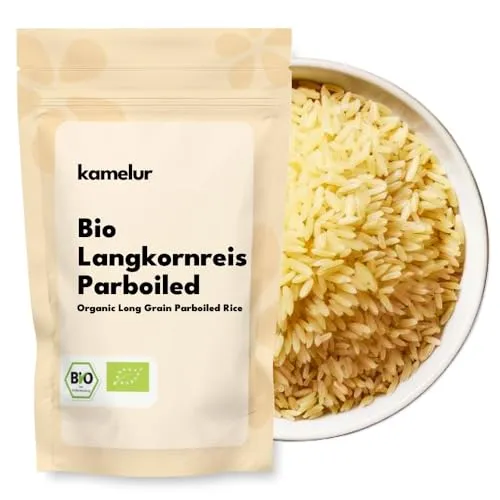 Kamelur Bio Langkornreis parboiled (500g) Langkorn Reis, weiß, gedämpft, BIO aus kontrolliert biologischem Anbau