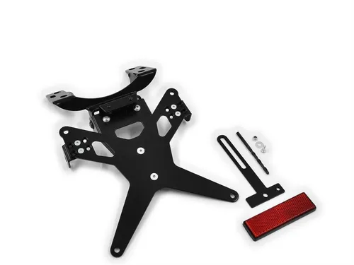 ZIEGER Kennzeichenhalter X-Line für Suzuki GSX-R 1000 (2007-08) - Hochwertiger Kennzeichenhalter für Suzuki GSX-R 1000 (BJ 2007-08) mit verstellbarem Neigungswinkel und sportlicher Optik, ABE-frei und ohne TÜV-Eintragung.