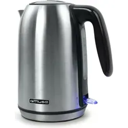 Muse Edelstahl Wasserkocher - 1.7L, BPA-frei, 2200W - Wasserkocher aus hochwertigem Edelstahl mit 1,7L Fassungsvermögen und herausnehmbarem, waschbarem Filter für einfache Reinigung und optimale Kalkverhinderung.