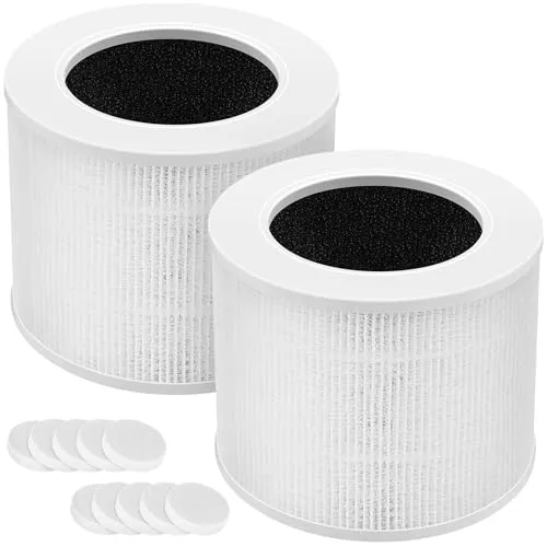 Stück Ersatz-HEPA-Filter, kompatibel mit Levoit Core Mini-RF-Luftreiniger, 3-in-1-Filtrationssystem, echter H13-HEPA-Filter,kommt mit 10 Aromatherapie Wattepads 2
