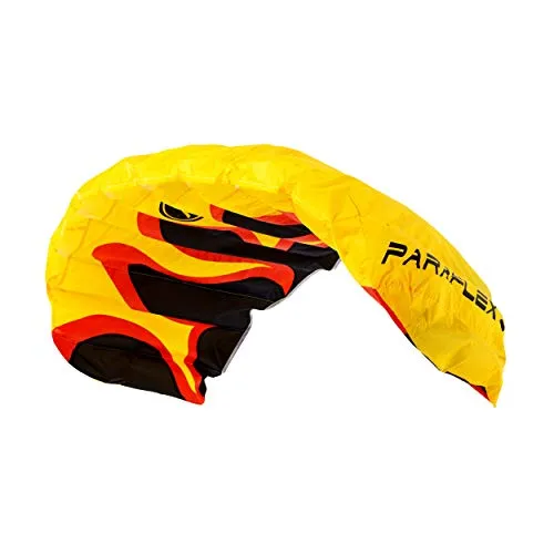 Wolkenstürmer® Paraflex Basic 2-Leiner Lenkmatte 1.7 (Flame) - Kite Drachen mit Polyesterleinen & Flugschlaufen - Flugdrachen für Anfänger ab 8 Jahren
