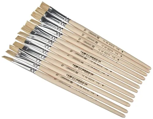 BRUNNEN 1026366741 12X Borstenpinsel Schule 10, MDF