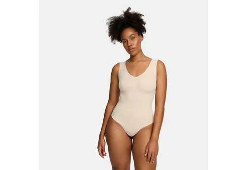 creamy fabrics Damen Shapewear Bodysuit – Figurformend mit breiten Trägern für starken Halt - Der figurformende Bodysuit mit breiten Trägern bietet starke Kompression für Bauch und Taille. Nahtlos und unsichtbar unter Kleidung, sorgt er für eine glatte Silhouette und definiert deine Kurven für einen eleganten Auftritt.