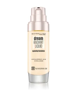 Maybelline New York Make Up, Dream Radiant Liquid Make-Up, Flüssige Foundation, Nr. 03 True Ivory, 30 ml