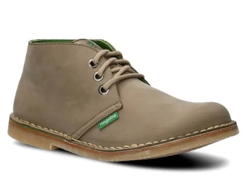 nagaba - Stiefeletten Damen - Boots Damen - Schnürschuhe für Frauen, Trachtenschuhe, Flache Schuhe, Herbst, Frühling - Vegan Schuhe aus Kunstleder, Einlegesohle Mikrofaser - Beige - 39