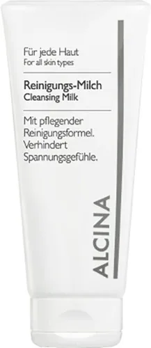 Alcina Reinigungs-Milch 150 ml - Reinigung – Milder Reinigungseffekt mit Traubenkernöl, ideal für empfindliche und trockene Haut, reinigt sanft ohne Wasser und verhindert Spannungsgefühle.