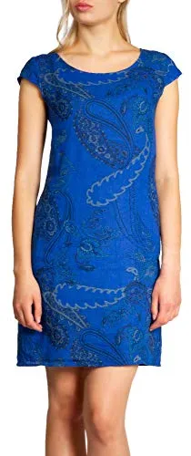 Caspar SKL022 Damen Sommer Leinenkleid von Caspar