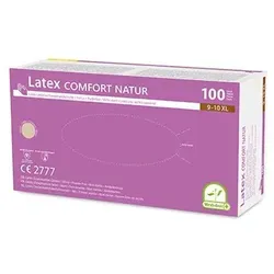 Medi-Inn Latexhandschuhe Comfort XL - Puderfreie Einmalhandschuhe aus Naturkautschuk, AQL 1.5 für höchste Sicherheit und Komfort, ideal für medizinische Anwendungen.