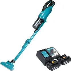 Makita DCL 286 FRT2 Akku Staubsauger 18 V - Bodenstaubsauger mit leiser, leistungsstarker Saugkraft von 180 mbar, ideal für die gründliche Reinigung von Autos und schwer zugänglichen Bereichen.