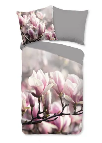 good morning Bettwäsche Baumwolle, Renforcé, 2-teilig, Magnolien, Ast, Blüten - Bettwäsche-Sets aus 100% Baumwolle, atmungsaktiv und feuchtigkeitsregulierend für einen erholsamen Schlaf. Mit praktischem Reißverschluss und eleganter Optik, bei 40°C waschbar und trocknergeeignet.