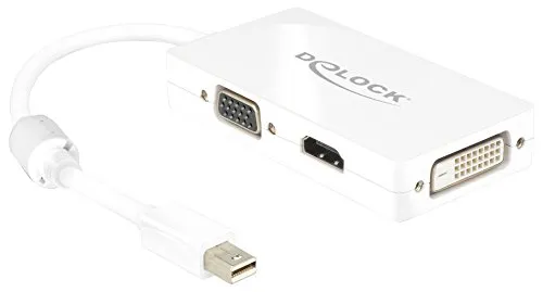 Delock Adapterkabel mini DisplayPort 1.1 Stecker > 1 x VGA + 1 x HDMI + 1 x DVI 24+1 weiß