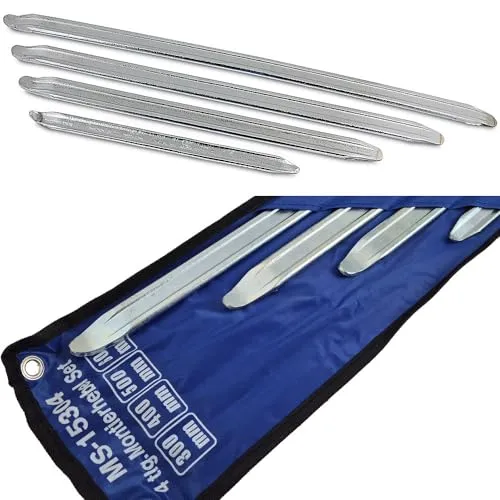 MS-Point BITUXX® 4er Set Reifen Montiereisen Satz Reifen Montierhebel Reifenmontage Montagehebel 600mm - 500mm - 400mm - 300mm