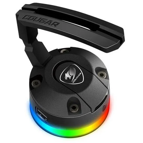 COUGAR Headset Stand BUNKER S ARGB - Stylischer Halter mit RGB-Beleuchtung - Ständer, Halter & Autohalterungen - Bietet eine beeindruckende RGB-Beleuchtung und hält Ihr Headset sicher und ordentlich.