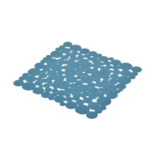 MACOSA UMEN168B Spülbecken-Einlage Petrol Blumen Kunststoff Spülbecken Matte Spülmatte rutschfest Spültischeinlage Spülbeckenschutz Schutzmatte Küche