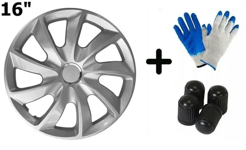 NRM Radkappen STIG 16 Zoll Silber - 4er Set - Premium Radzierblenden aus bruchsicherem ABS-Kunststoff für eine einfache Montage. Verleihen Sie Ihrem Auto einen neuen, außergewöhnlichen Look und schützen Sie Ihre Felgen bei jeder Fahrt!