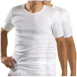 HERMKO Unterziehshirt 3840 2er Pack Herren kurzarm Shirt in weiß von HERMKO