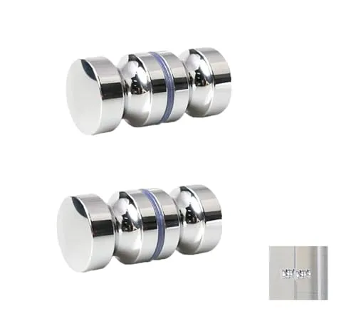 Wxinsheng Duschtürknopf Duschtürgriffe,2 Paare Duschtürknopf Aluminiumlegierung Duschtürgriff Türknauf Dusche Griff Beschläge Türgriff Glastür Griff Geeignet für Bad Küche Büro (30mm)
