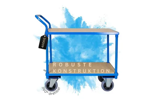 PROREGAL® Tischwagen Pro mit 400kg Traglast in blau von PROREGAL®