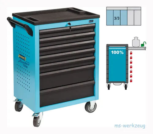 HAZET Werkstattwagen Assistent 178N-7 mit 7 Schubladen